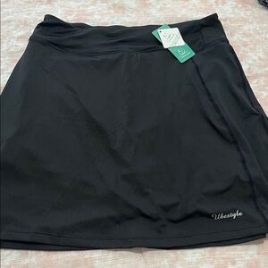 Ubestyle sport Black Women's Skirt with under short pants size L NWT